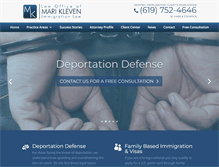 Tablet Screenshot of klevenimmigration.com